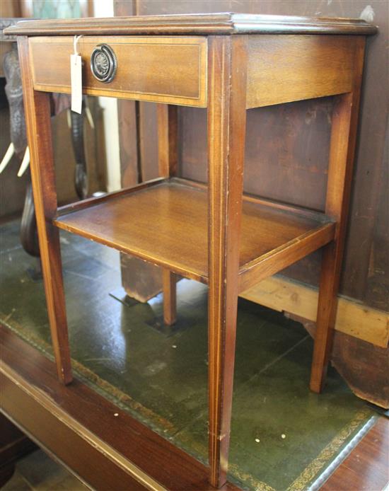 Edwardian small mahogany two-tier table